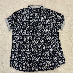 Graham co Hawaiian print button up shirt